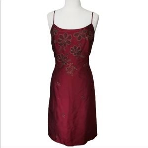 NWT gorgeous 100% silk beaded dress